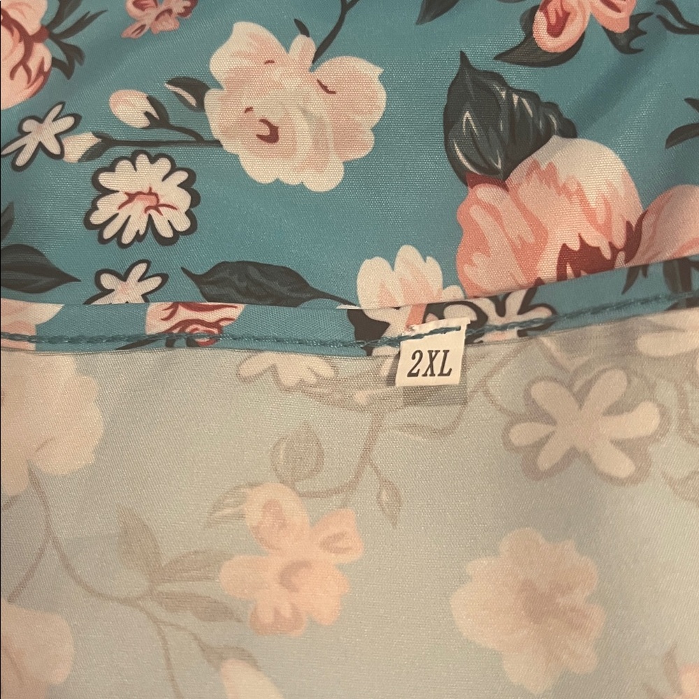 Floral Print Blouse - 2XL